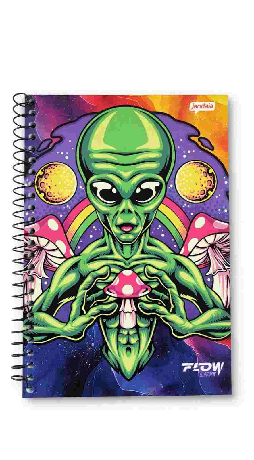CADERNO ESPIRAL 1/4 C.D. FLOW 80FLS. 